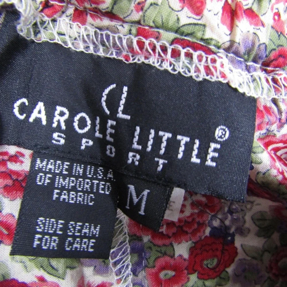 Carole Little Sport Womens Medium Floral Culotte Shorts Vintage USA Cotton